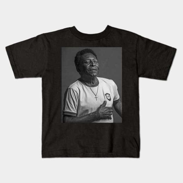 Pele Kids T-Shirt by Selud Illustrator 